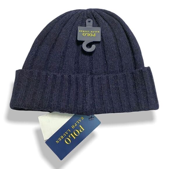 Polo Ralph Lauren Mens Signature Merino Wool Cuffed Beanie Blue One Size (b) New - Picture 5 of 8
